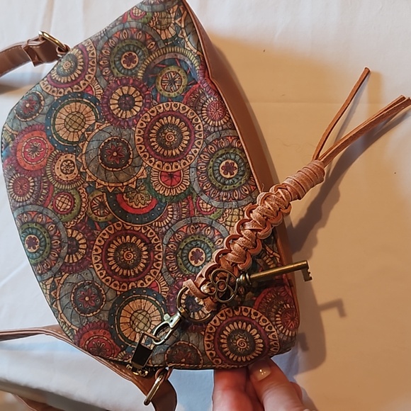 1 NEW Handcrafted Leather Keychain or Handbag Tassle, with Key charm! - Picture 2 of 3